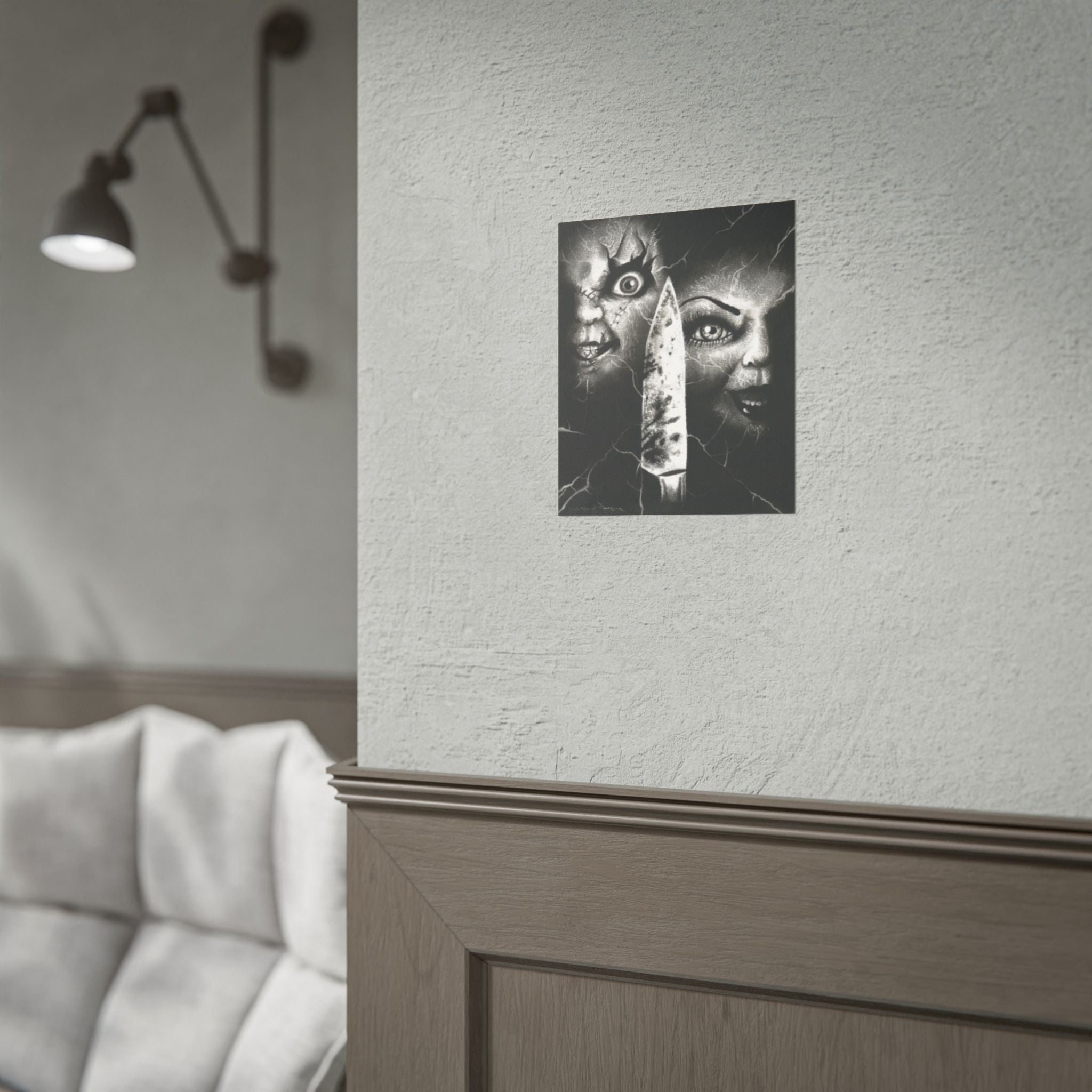 Chuck and Tiffany print by Chris Sinclair | Custom charcoal design replica