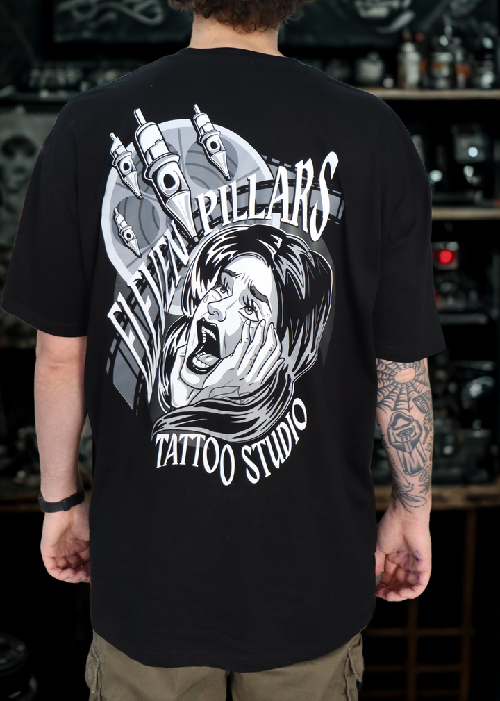 Eleven Pillars x Chris Sinclair – Vintage Horror Cinema Tee (Black)